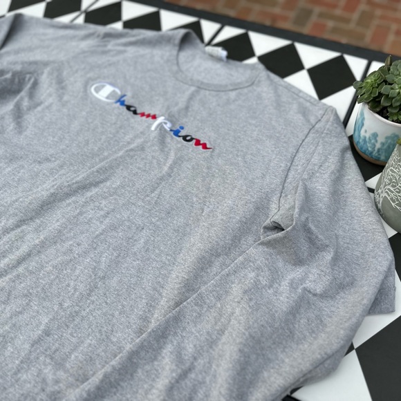 Men’s Champion Long Sleeve Light Sweatshirt, Big & Tall - Picture 2 of 8